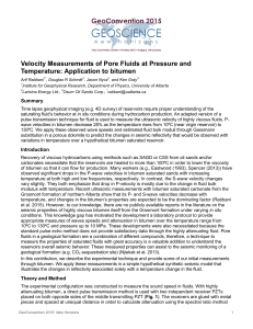 Velocity Measurements of Pore Fluids at Pressure