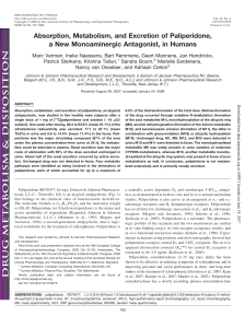 Absorption, Metabolism, and Excretion of Paliperidone, a New