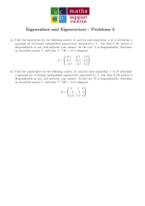 Eigenvalues and Eigenvectors