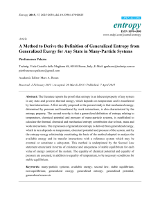 A Method to Derive the Definition of Generalized Entropy from