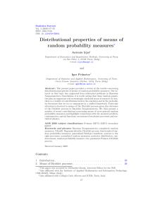 Distributional properties of means of random