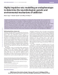 Highly impulsive rats: modelling an endophenotype to determine the