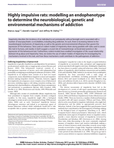 Highly impulsive rats: modelling an endophenotype to determine the