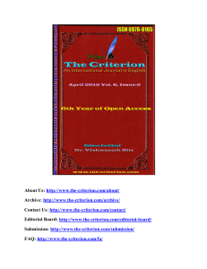 PDF - The Criterion: An International Journal in English