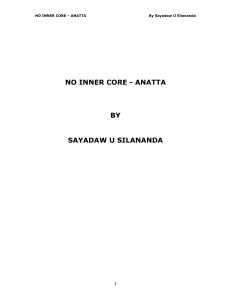 NO INNER CORE - ANATTA BY SAYADAW U SILANANDA