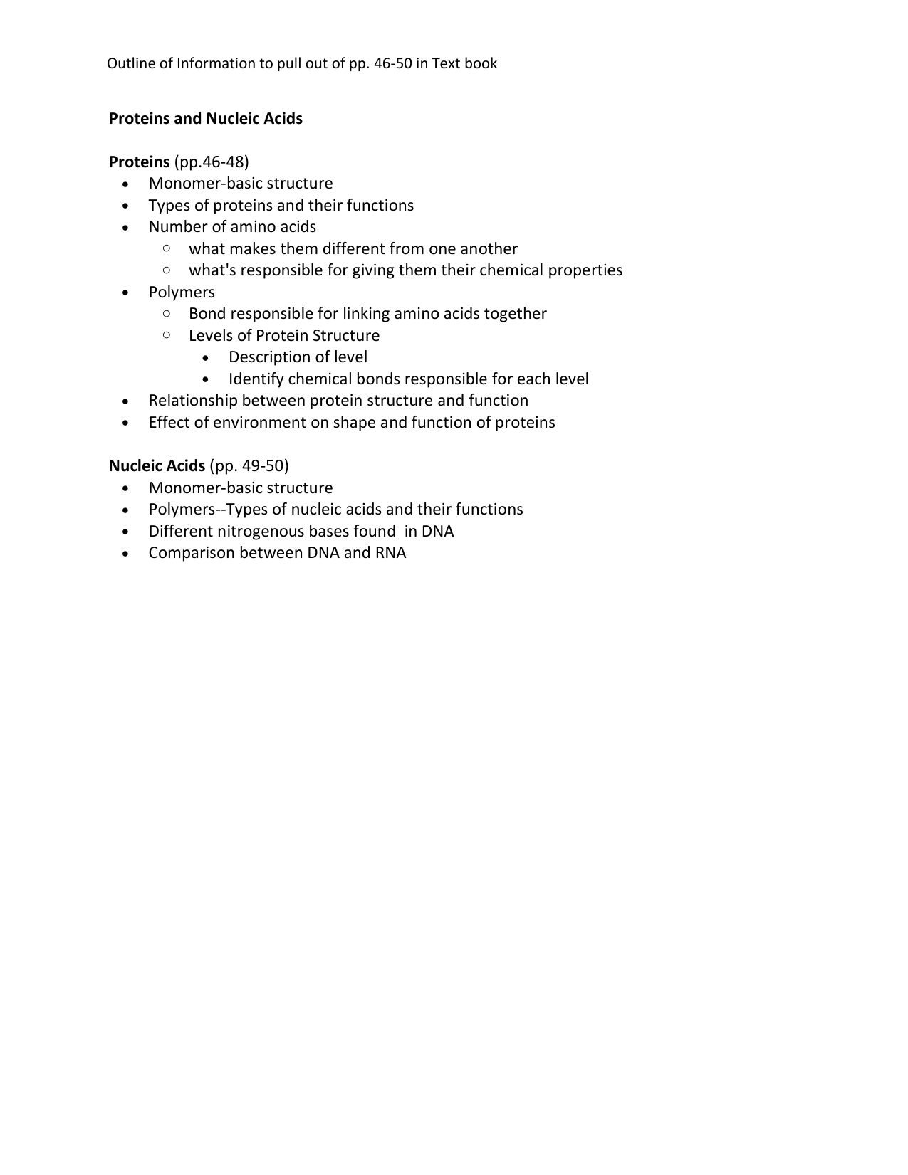 Proteins And Nucleic Acids Proteins Pp46 48 Monomer - 