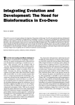 Tiie Need for Bioinformatics in Evo-Devo