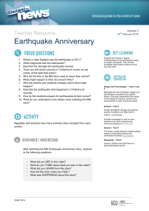 Earthquake Anniversary