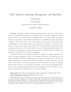 CEO Turnover, Earnings Management, and Big Bath [PDF File