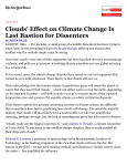 Clouds` Effect on Climate Change Is Last Bastion for Dissenters