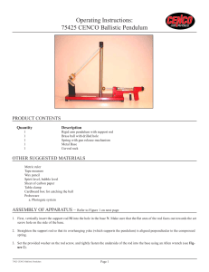 75425 CENCO Ballistic Pendulum