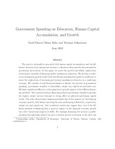 Government Spending on Education, Human Capital