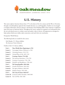 US History - Oak Meadow School