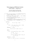 Vector Integral and Differential Calculus (ACM 20150) – Assignment 4