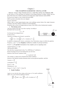 Chapter 2 THE DAMPED HARMONIC OSCILLATOR