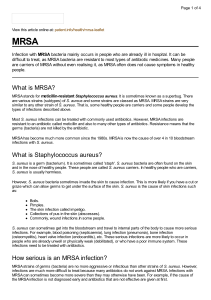 What is MRSA? What is Staphylococcus aureus? How serious is an