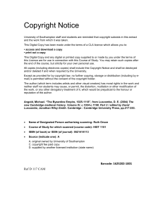 Copyright Notice - University of Southampton