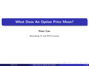 What Does An Option Price Mean?