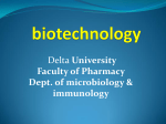 Delta University Faculty of Pharmacy Dept. of microbiology