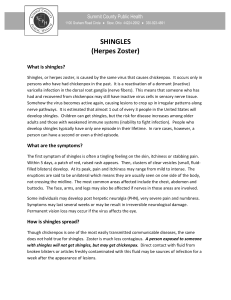 SHINGLES (Herpes Zoster)