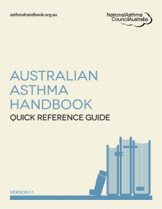 Australian Asthma Handbook – Quick Reference Guide
