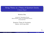 String Theory as a Theory of Quantum Gravity