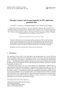 Nitrogen vacancy and oxygen impurity in AlN: spintronic