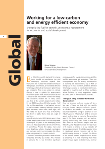 Working for a low-carbon and energy efficient economy