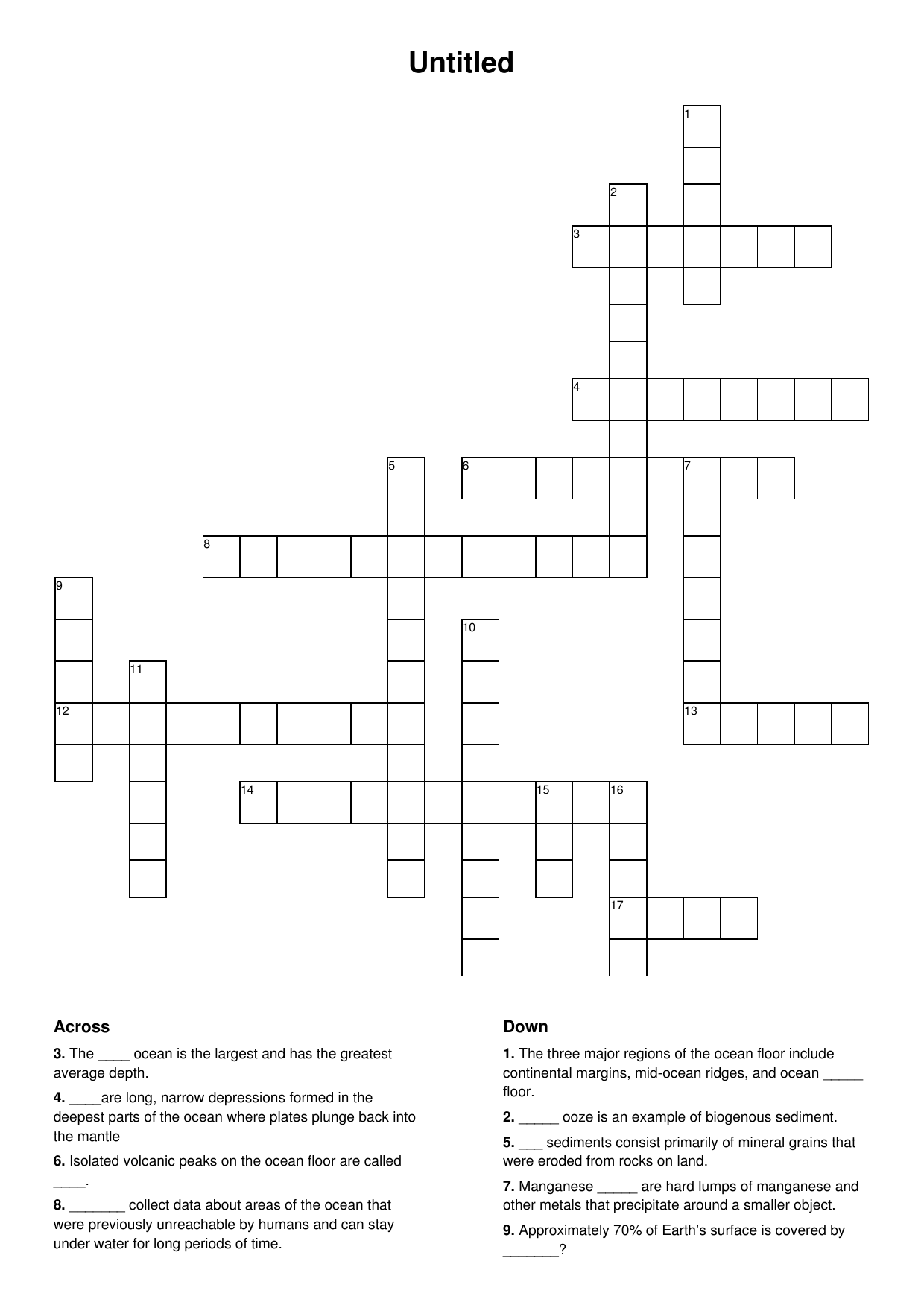 Across Down Crossword Labs