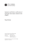Seebeck and Peltier coefficients of hydrogen electrodes