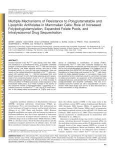 Multiple Mechanisms of Resistance to Polyglutamatable and