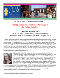 Dance: The Politics of Patronage in - cilas-ucsd