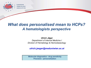 What does `personalised` mean to patients and healthcare