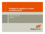 Strategies for suppliers in a carbon constrained world