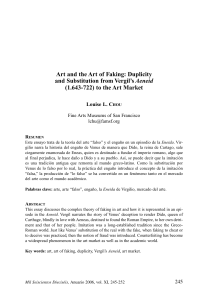 Art and the Art of Faking: Duplicity and Substitution from Vergil`s