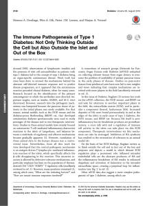 The Immune Pathogenesis of Type 1 Diabetes: Not Only Thinking