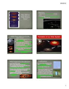 formation of solar system nebular tx 1112 notes