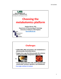 Choosing the metabolomics platform