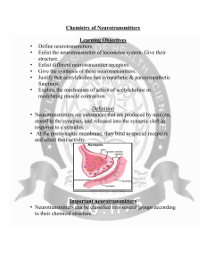 Chemistry of Neurotransmitters