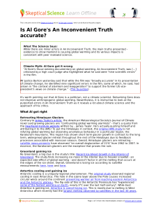 Is Al Gore`s An Inconvenient Truth accurate?