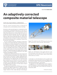 An adaptively corrected composite material telescope