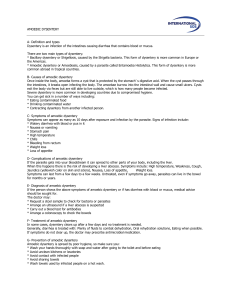 AMOEBIC DYSENTERY A- Definition and types Dysentery is an