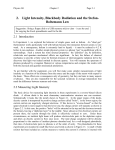 2. Light Intensity, Blackbody Radiation and the Stefan