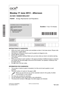 Question paper - Unit F224/01 - Energy, reproduction and