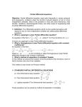 Partial differential equations Objective: Partial