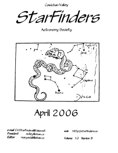 April 2006 Newsletter PDF - Cowichan Valley Starfinders Society