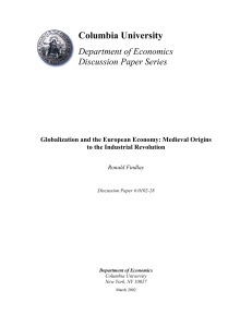 Globalization and the European Economy: Medieval Origins to the