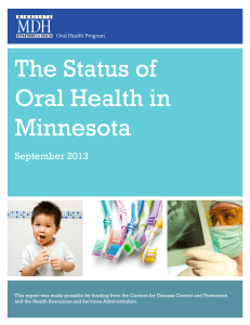 The Status of Oral Health in Minnesota