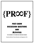 post-show discussion questions and activities