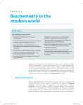 Chapter 1: Biochemistry in the Modern World